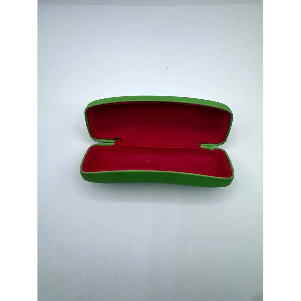 Ray-Ban Eyeglasses Sunglasses Hard Leather Clamshell Green Case w/ Red Interior